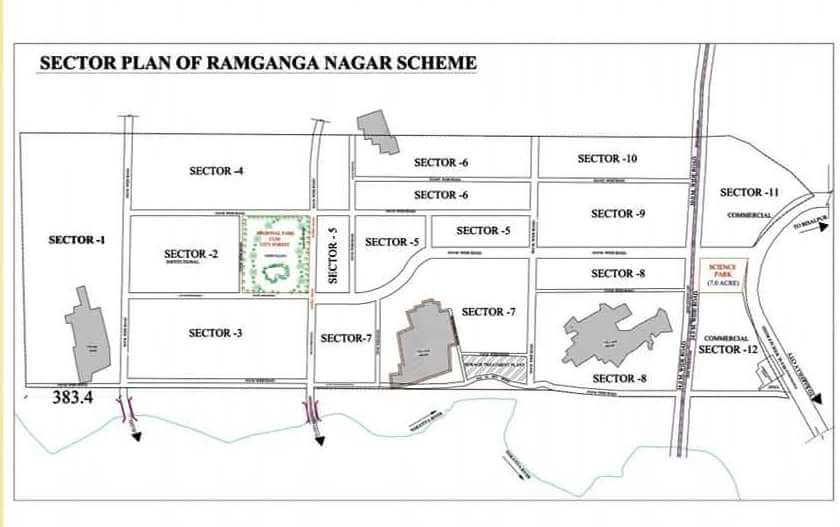 Ramganga Nagar Awasiya yojna Bareilly Map